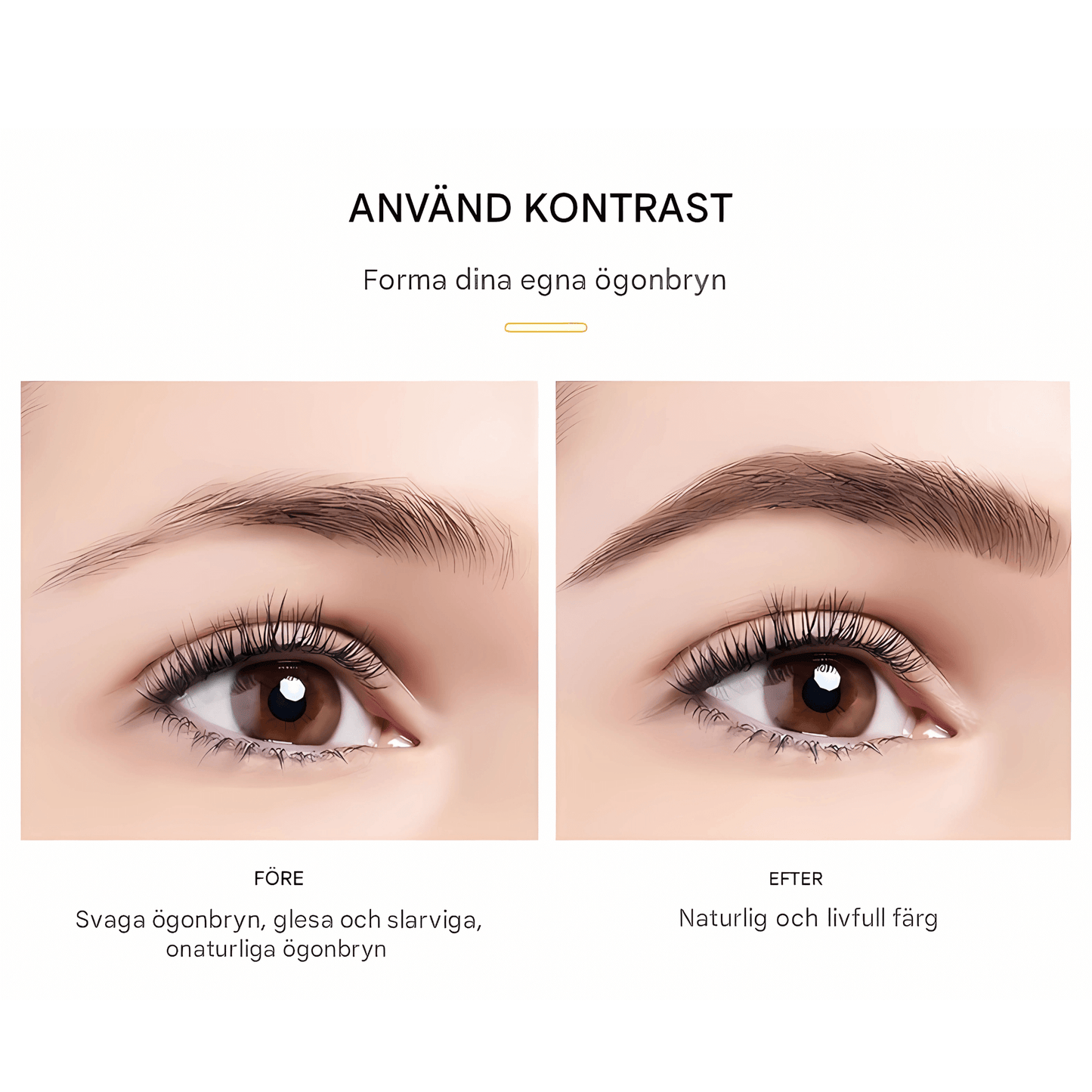 BrowSculpt – QIC 4-spiss øyenbrynspenn med naturlig microblading-effekt og vannavstøtende formel