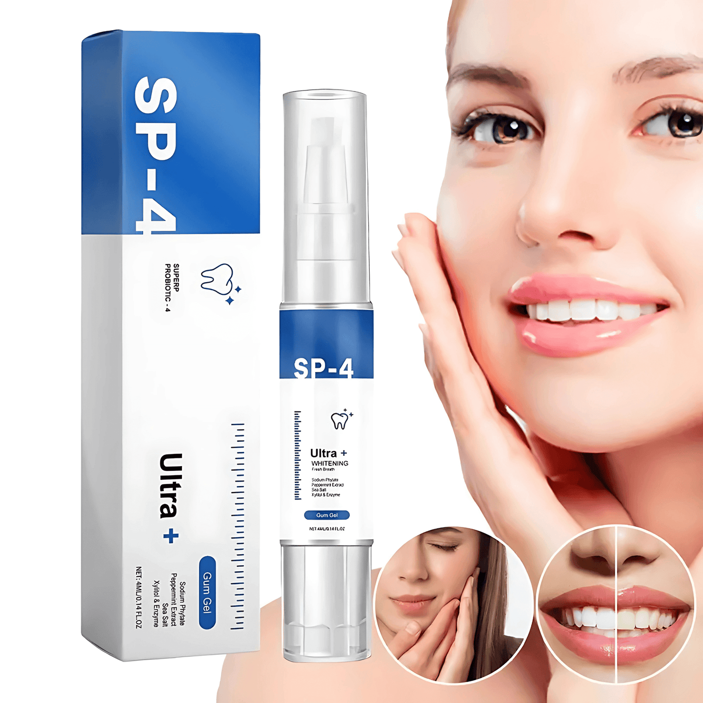 ShineMist – Tannblekingspen med SP-4 probiotika, mild myntesmak og praktisk design