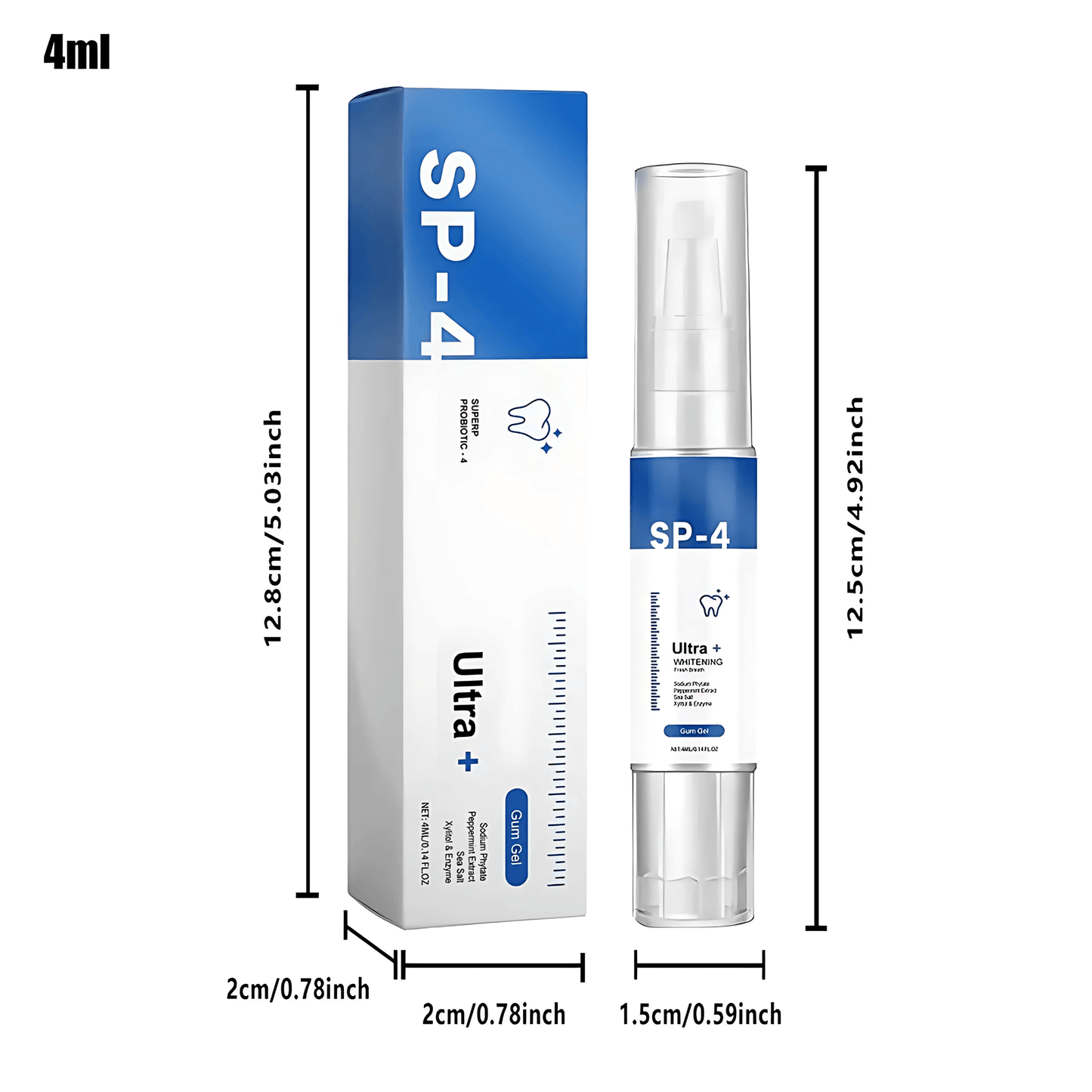 ShineMist – Tannblekingspen med SP-4 probiotika, mild myntesmak og praktisk design