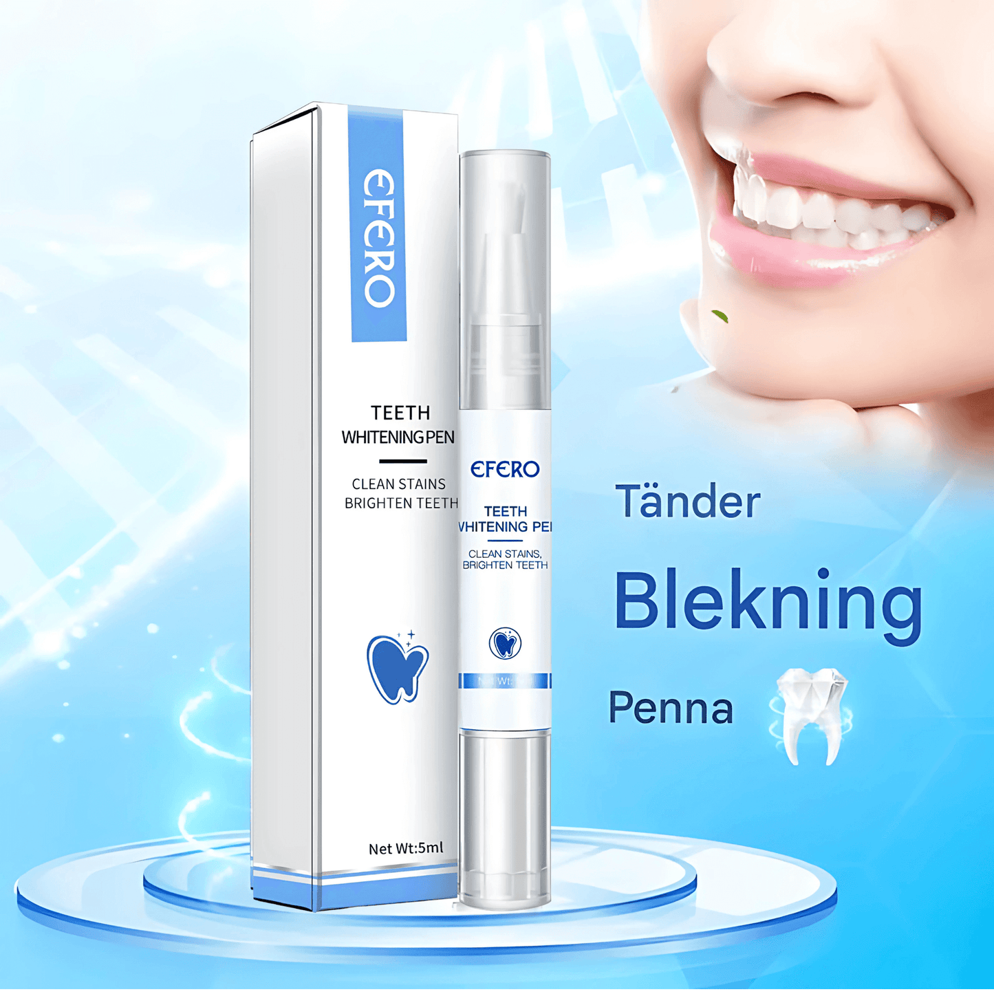 BrightSleek – Tannblekingspen med mynteessens for effektiv bleking