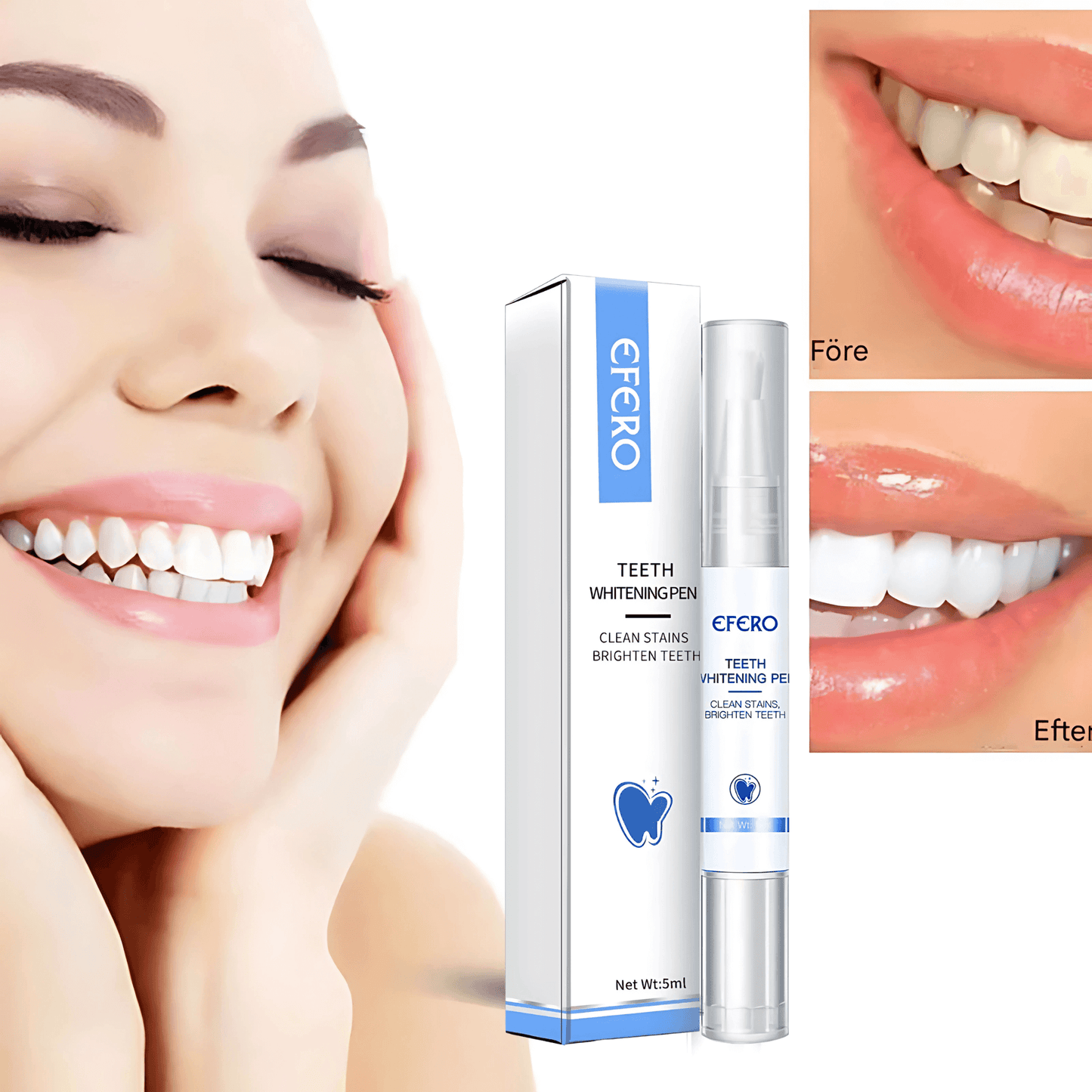 BrightSleek – Tannblekingspen med mynteessens for effektiv bleking