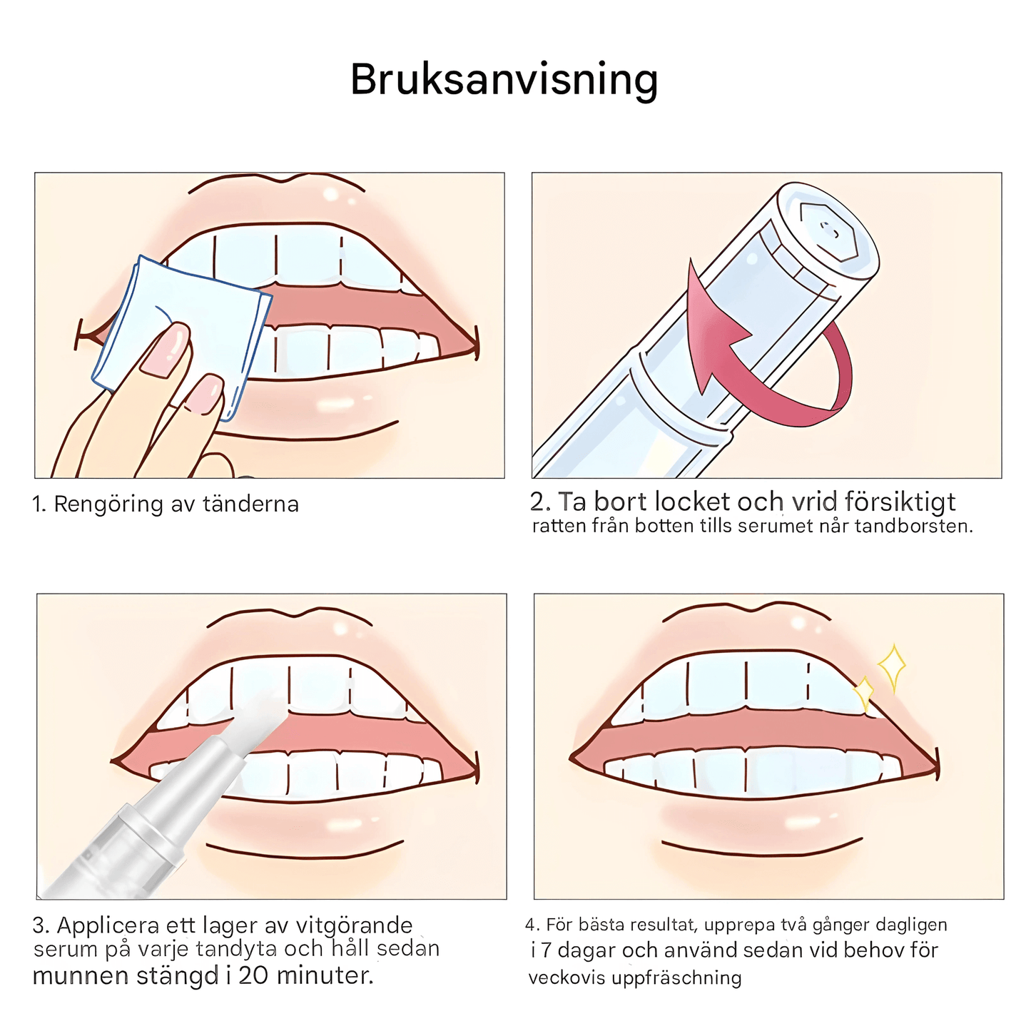 BrightSleek – Tannblekingspen med mynteessens for effektiv bleking