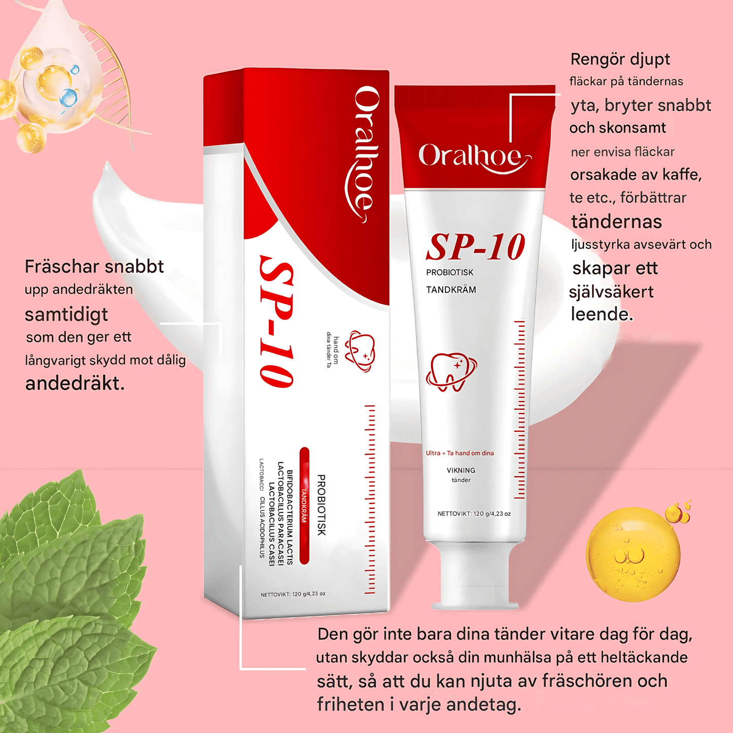ProbiSmile – Probiotisk tannkrem med mild sammensetning og frisk pust for daglig tannpleie