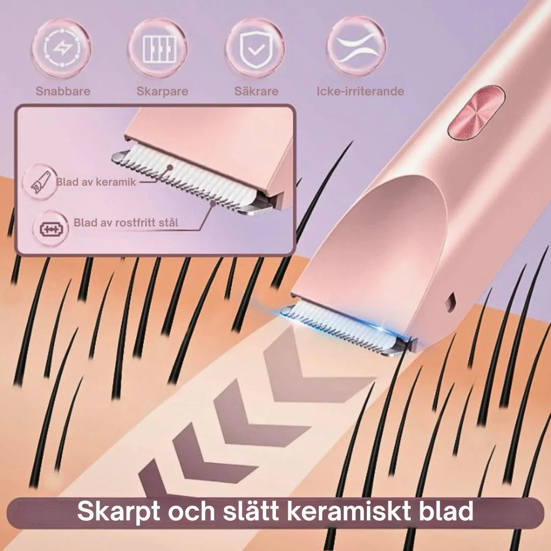 SilkEdge – Elektrisk Barberhøvel for Kvinner | 2-i-1 Vannbestandig
