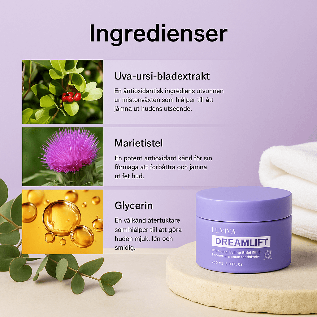 DreamLift – Nattlig Kroppstoning med Mjuk Effekt | Känslan av Fastare Hud Medan Du Sover - 200ml