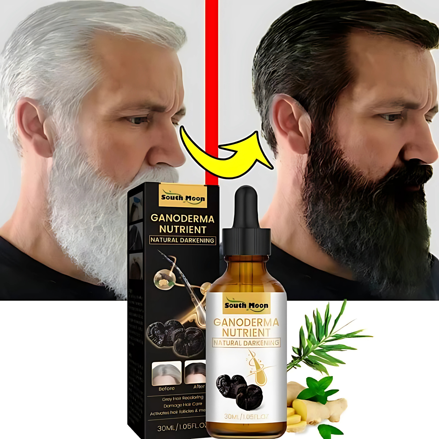 ToneRoot - hårserum for grått og hvitt hår med naturlig fargeforbedring og næring til hodebunnen