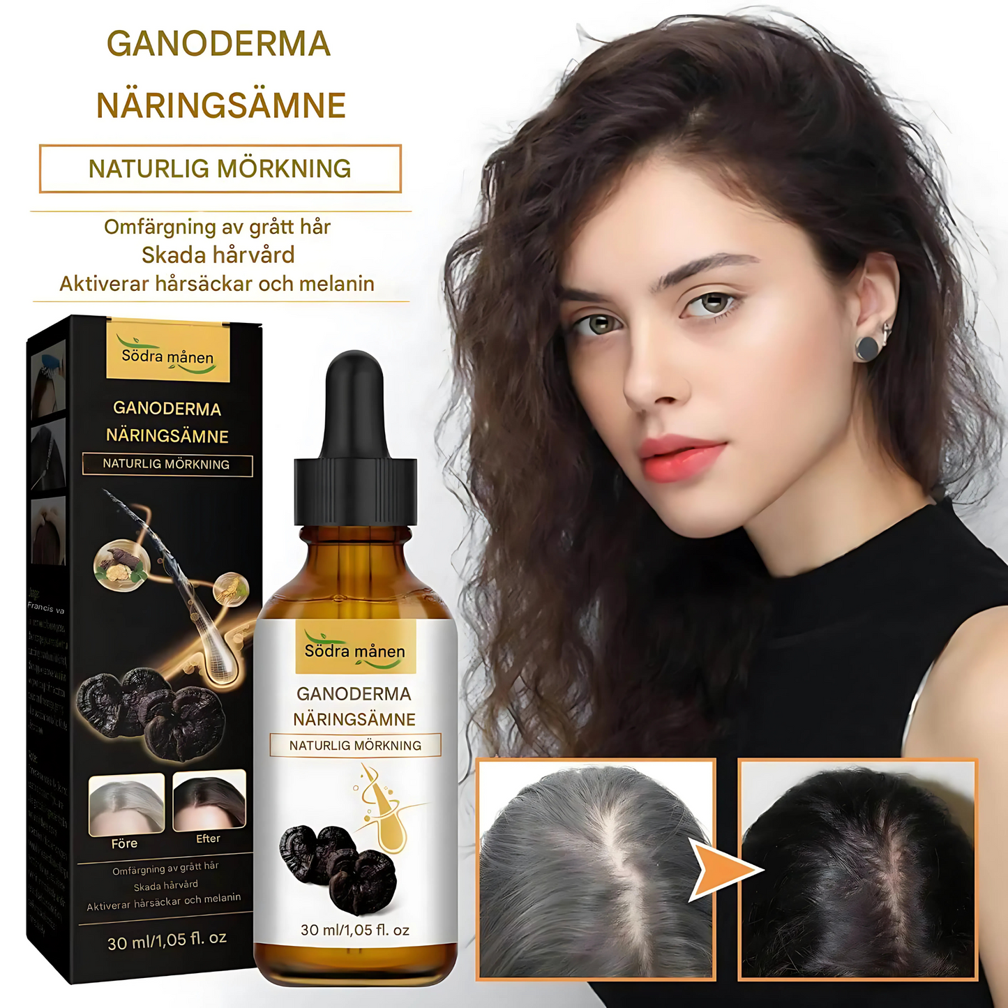 ToneRoot - hårserum for grått og hvitt hår med naturlig fargeforbedring og næring til hodebunnen