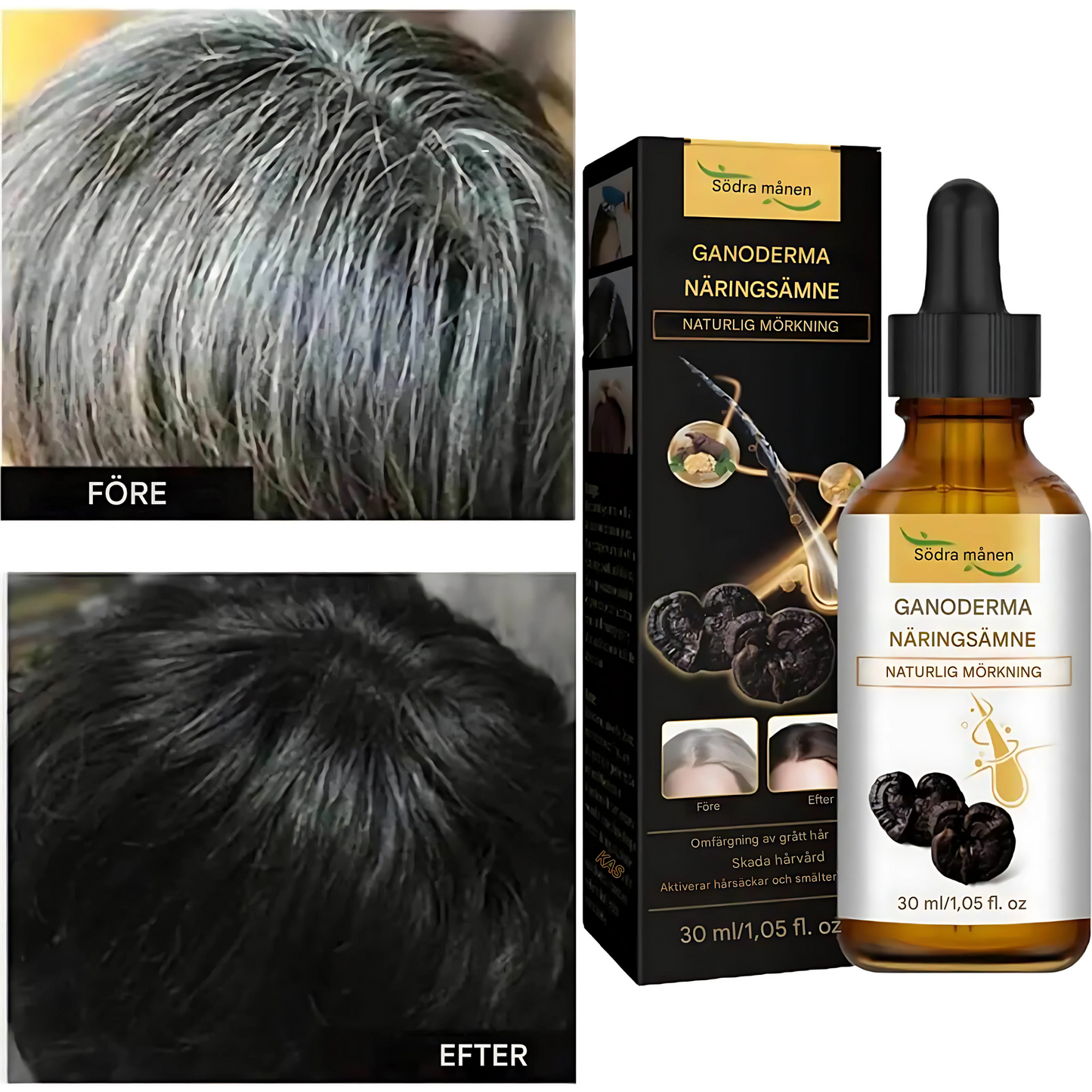 ToneRoot - hårserum for grått og hvitt hår med naturlig fargeforbedring og næring til hodebunnen