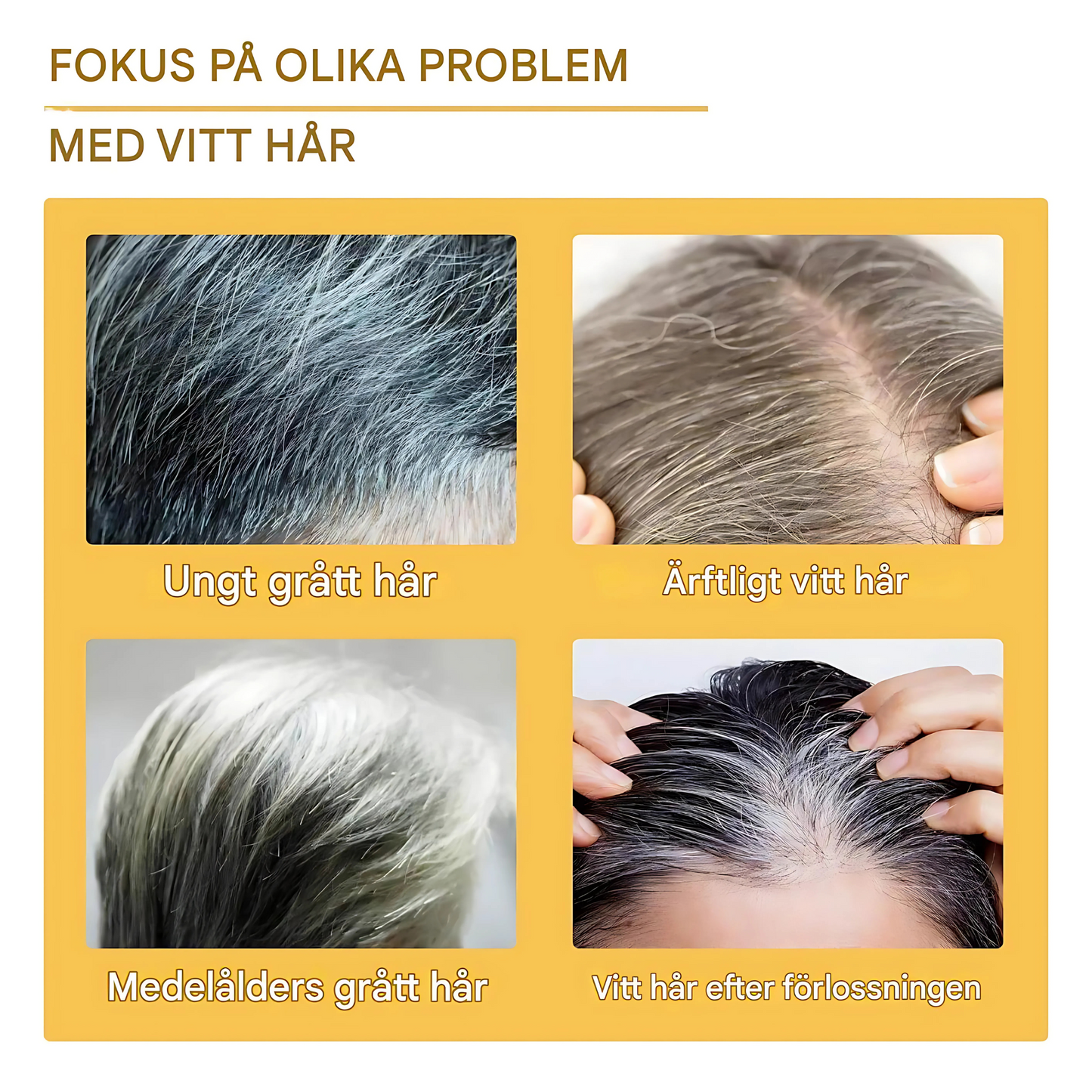 ToneRoot - hårserum for grått og hvitt hår med naturlig fargeforbedring og næring til hodebunnen