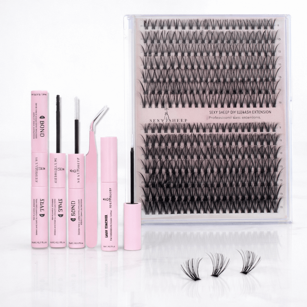 LashMuse – DIY Ögonfransförlängningskit med Individuella Kluster, Bond & Seal samt Borttagning