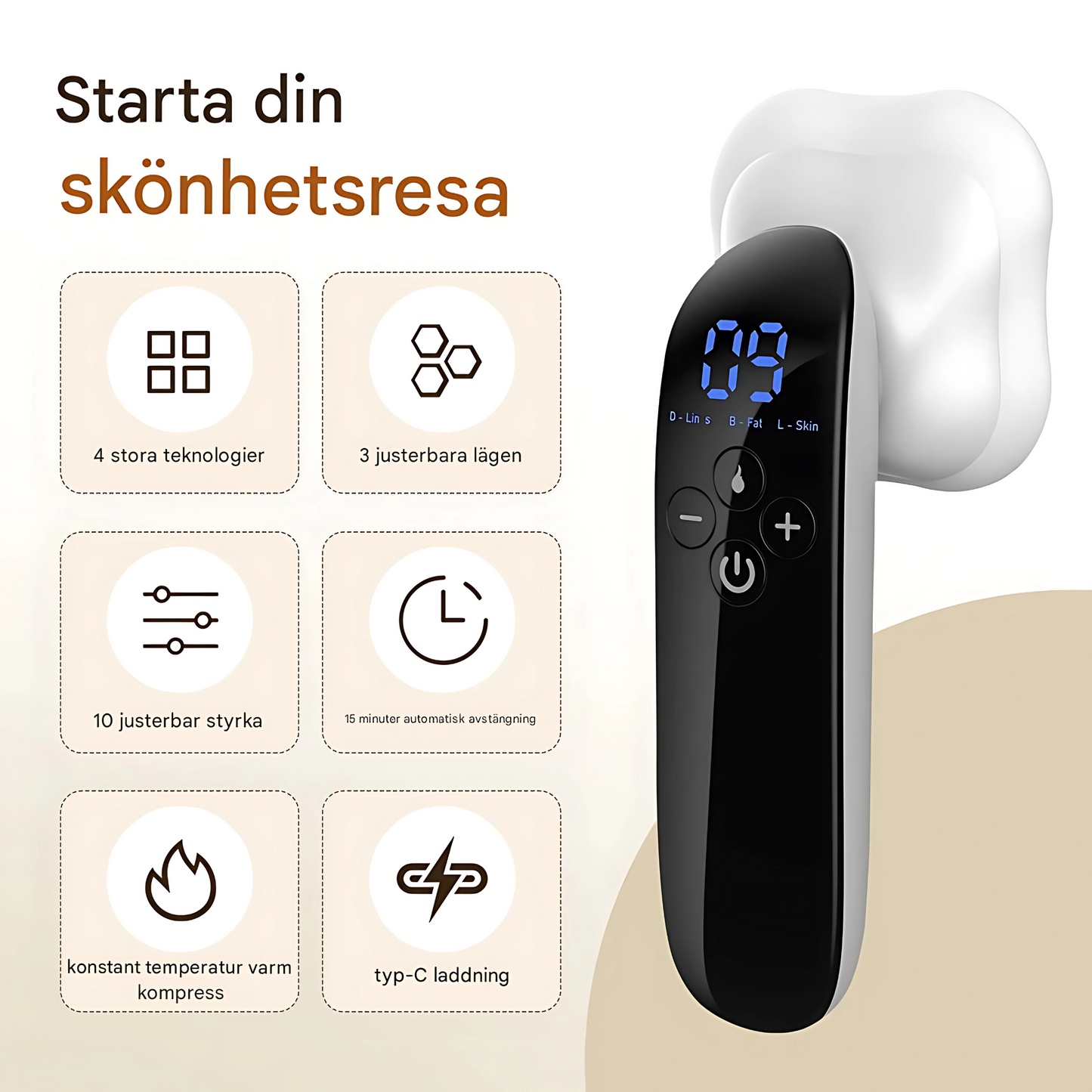 PureForme - Elektrisk kroppsskulptør for slanking og hudstramming