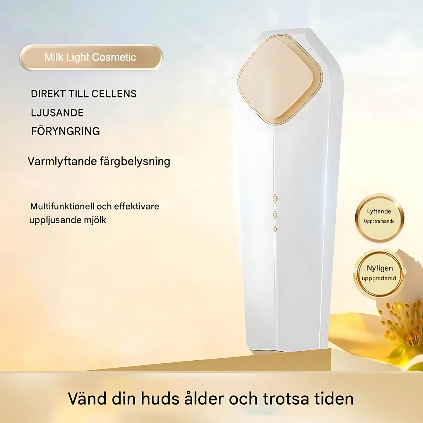 DewLift - hudforyngende skjønnhetsverktøy med melkelys | Opplev en mykere og mer strålende hud