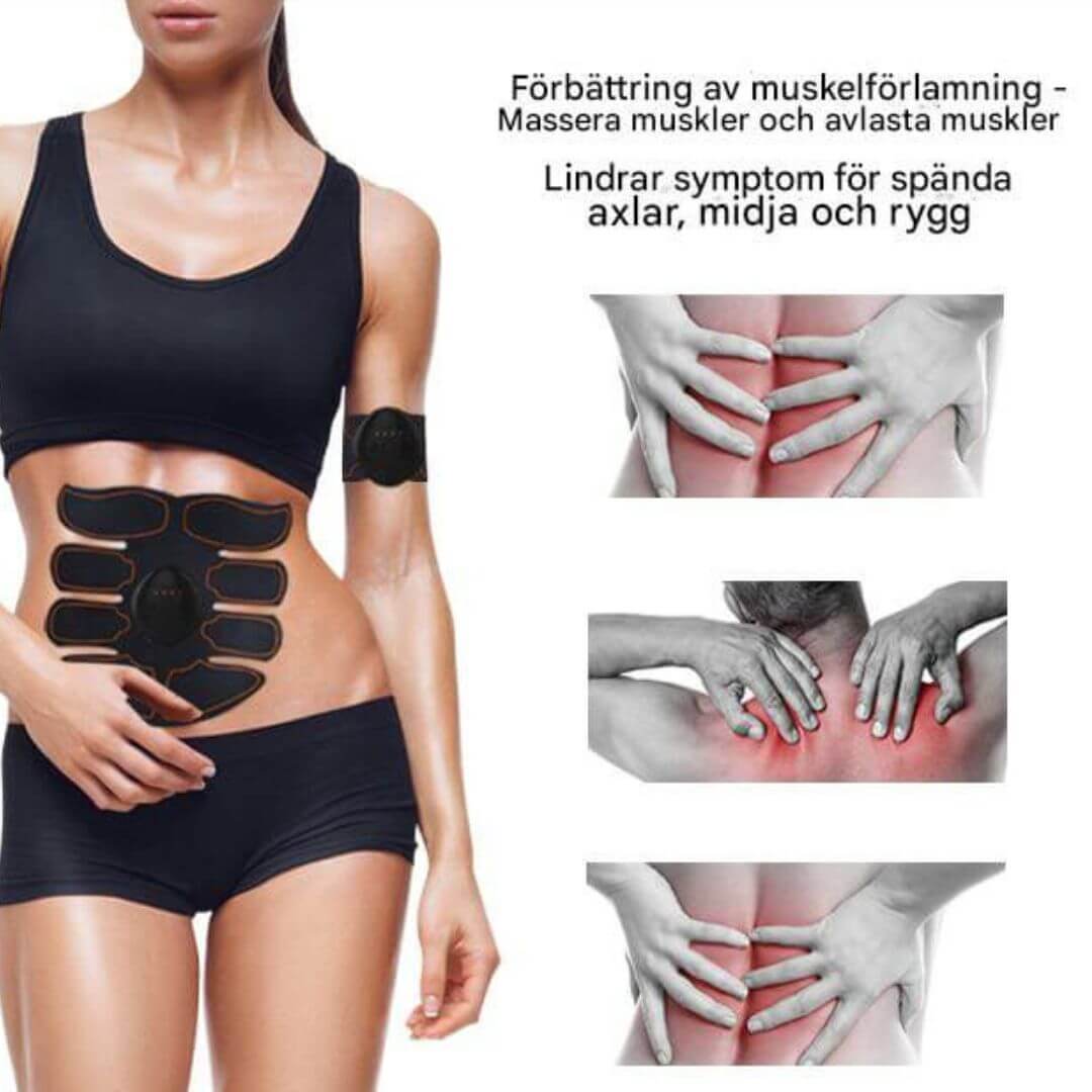 CorePulse – Elektrisk Muskelstimulator för Mage, Armar och Hemmaträning | EMS Träningsbälte med Gelpads