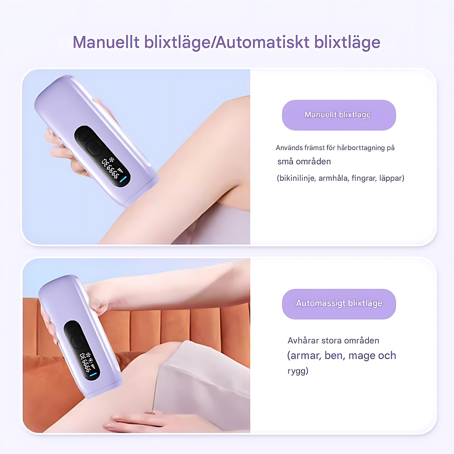 SmoothRay - IPL Hårborttagningsenhet med Iskyla & Quartz – Portabel Hemmabehandling med 999 999 Pulsers Ljus