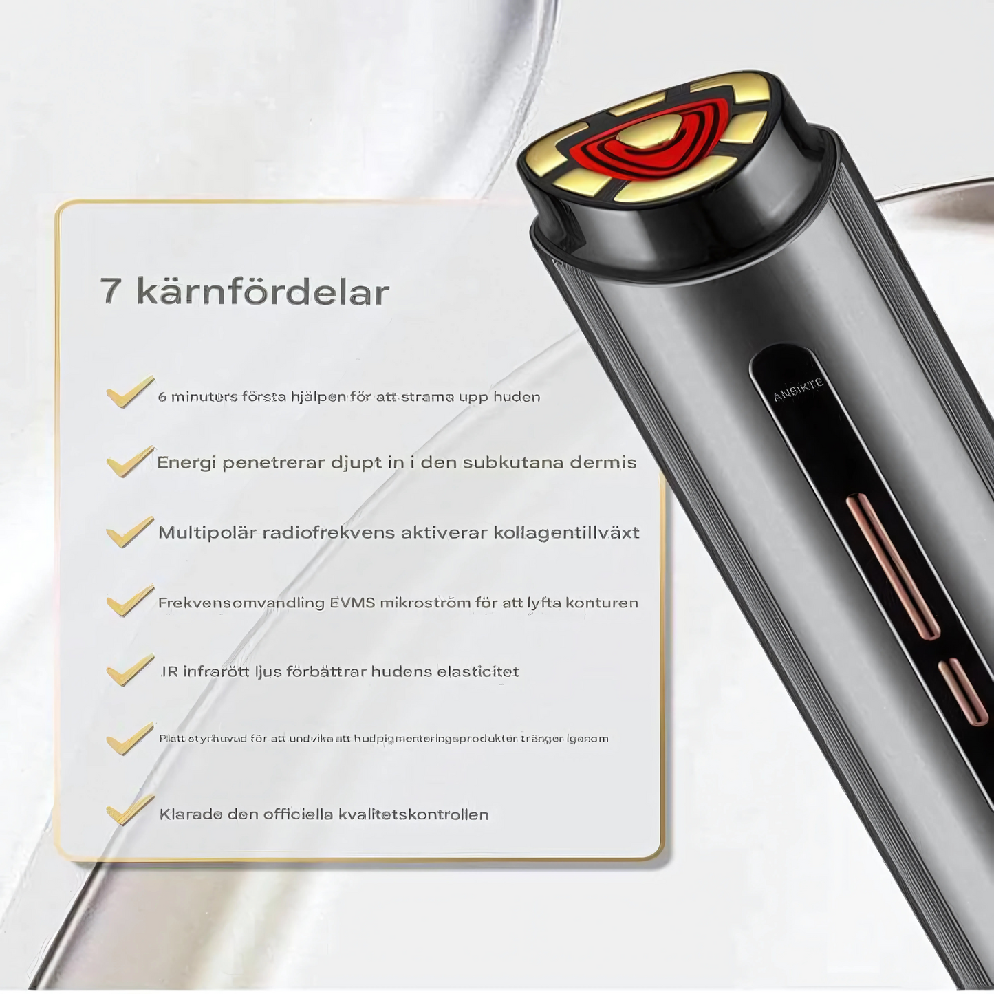 BeamTide - Skin Tightener | 7-i-1 lysterapi og RF-teknologi for fastere hud hjemme