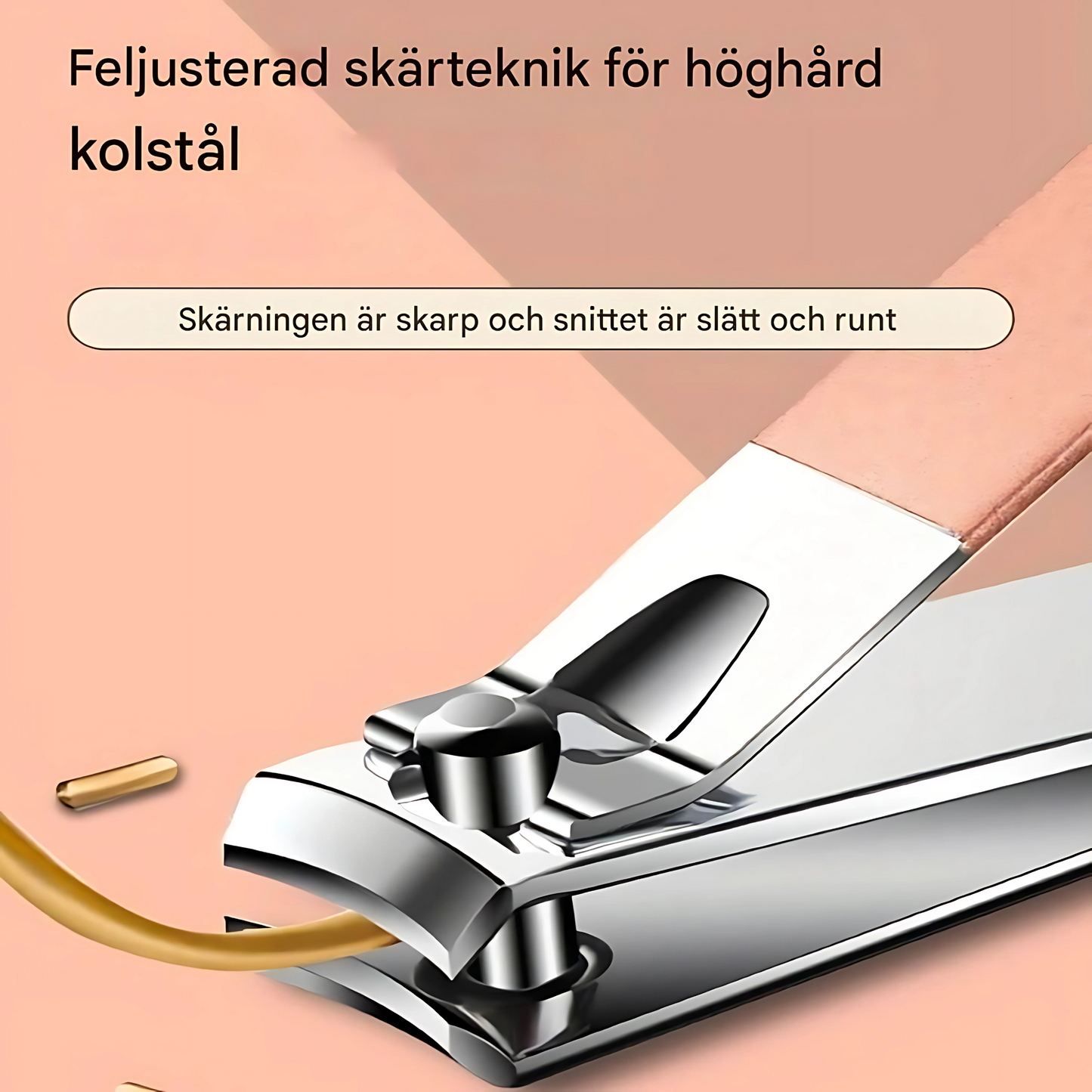 ClippaLux - Manikyr- og pedikyrsett i PU-etui | 7-delers skjønnhetssett for daglig pleie hjemme eller på reise