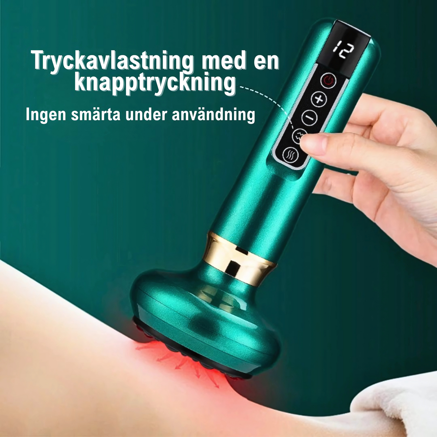 GlowCup - Cellulitt- og hudstrammende apparat med rødt lys og clutch