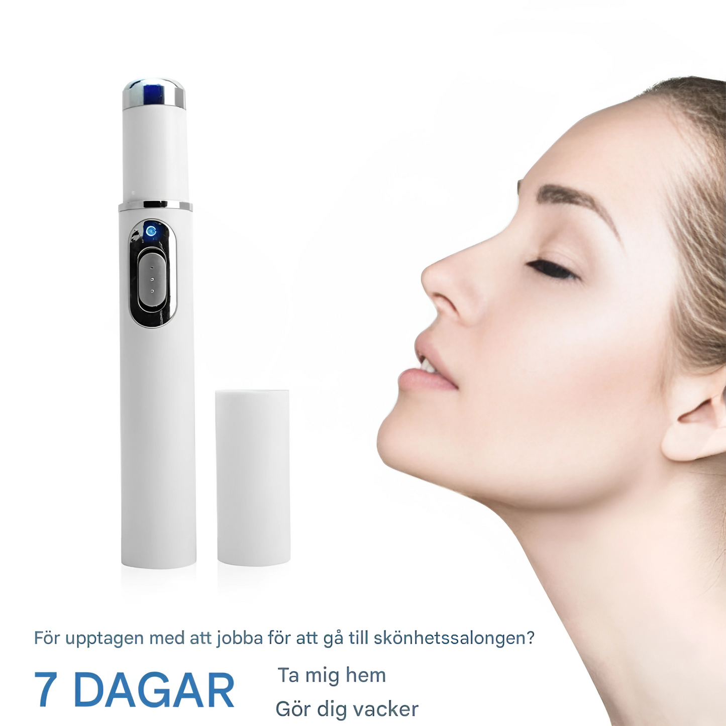 ClariBeam - Blue Light Pen for hudpleie | LED-behandling for ujevnheter, rødhet og hudtekstur
