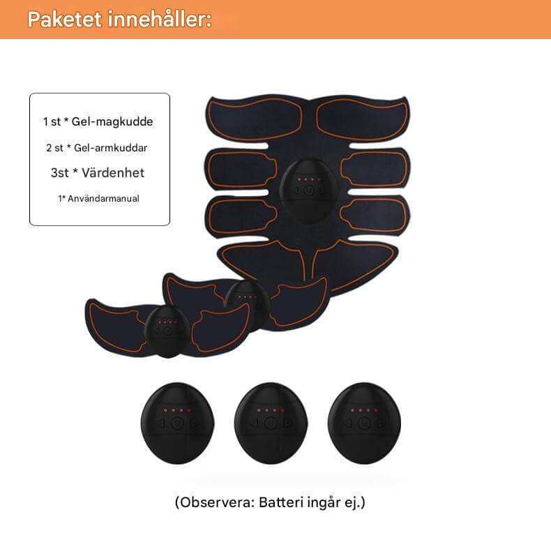 CorePulse – Elektrisk Muskelstimulator för Mage, Armar och Hemmaträning | EMS Träningsbälte med Gelpads