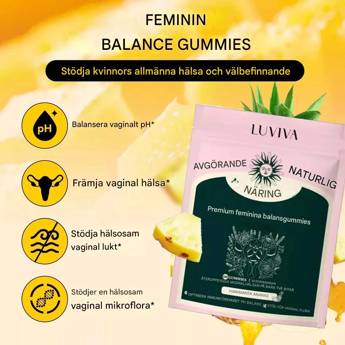 FemVera - Premium pH-Balansgummies för Inre Fräschhet och Välbefinnande