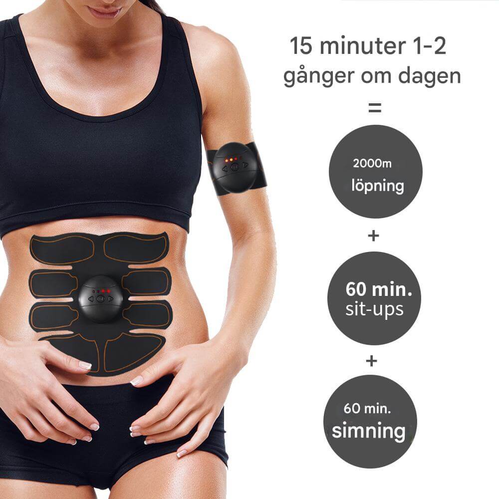 CorePulse – Elektrisk Muskelstimulator för Mage, Armar och Hemmaträning | EMS Träningsbälte med Gelpads