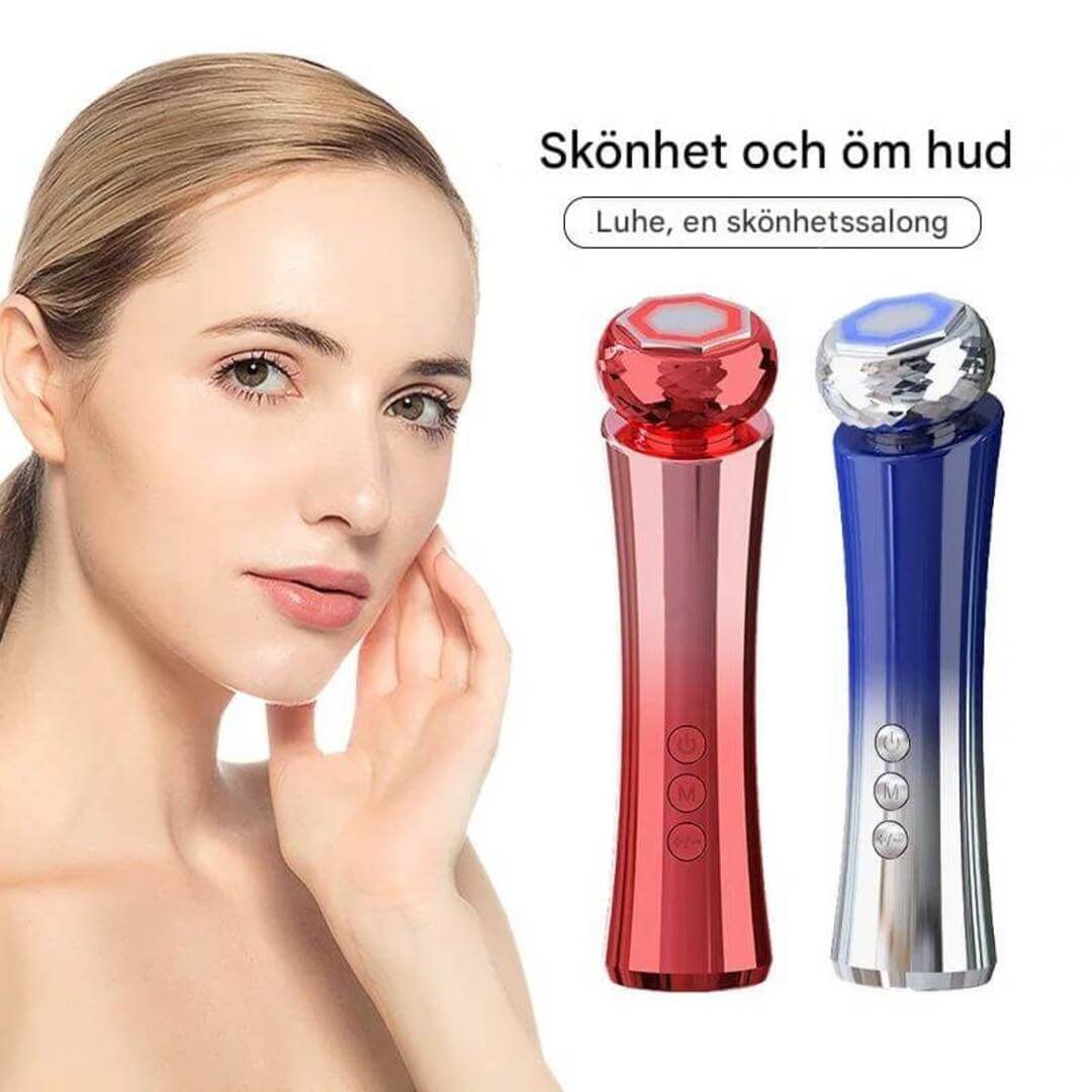 FrejaSkin – Multifunksjonelt hudpleieapparat med trippel lys, EMS-mikrostrøm og temperaturkontroll | For fastere, lysere og sunnere hud