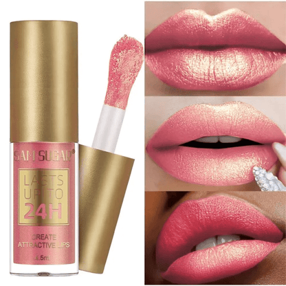 GleamGloss – Långvarig Glittrig Läppglans med Silkeslen Textur & Vattenresistens