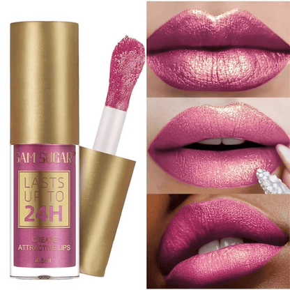 GleamGloss – Långvarig Glittrig Läppglans med Silkeslen Textur & Vattenresistens