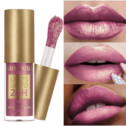 GleamGloss – Långvarig Glittrig Läppglans med Silkeslen Textur & Vattenresistens