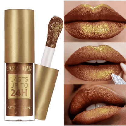 GleamGloss – Långvarig Glittrig Läppglans med Silkeslen Textur & Vattenresistens