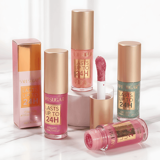 GleamGloss – Långvarig Glittrig Läppglans med Silkeslen Textur & Vattenresistens