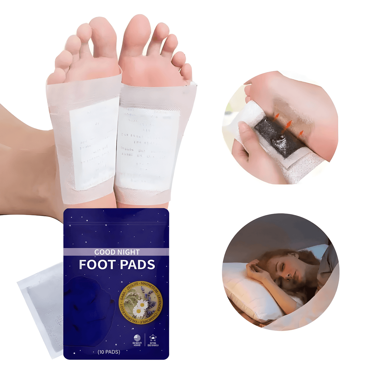 RejuvePad – Djupverkande Fotplåster med Naturliga Ingredienser för Avslappning & Nattlig Rening