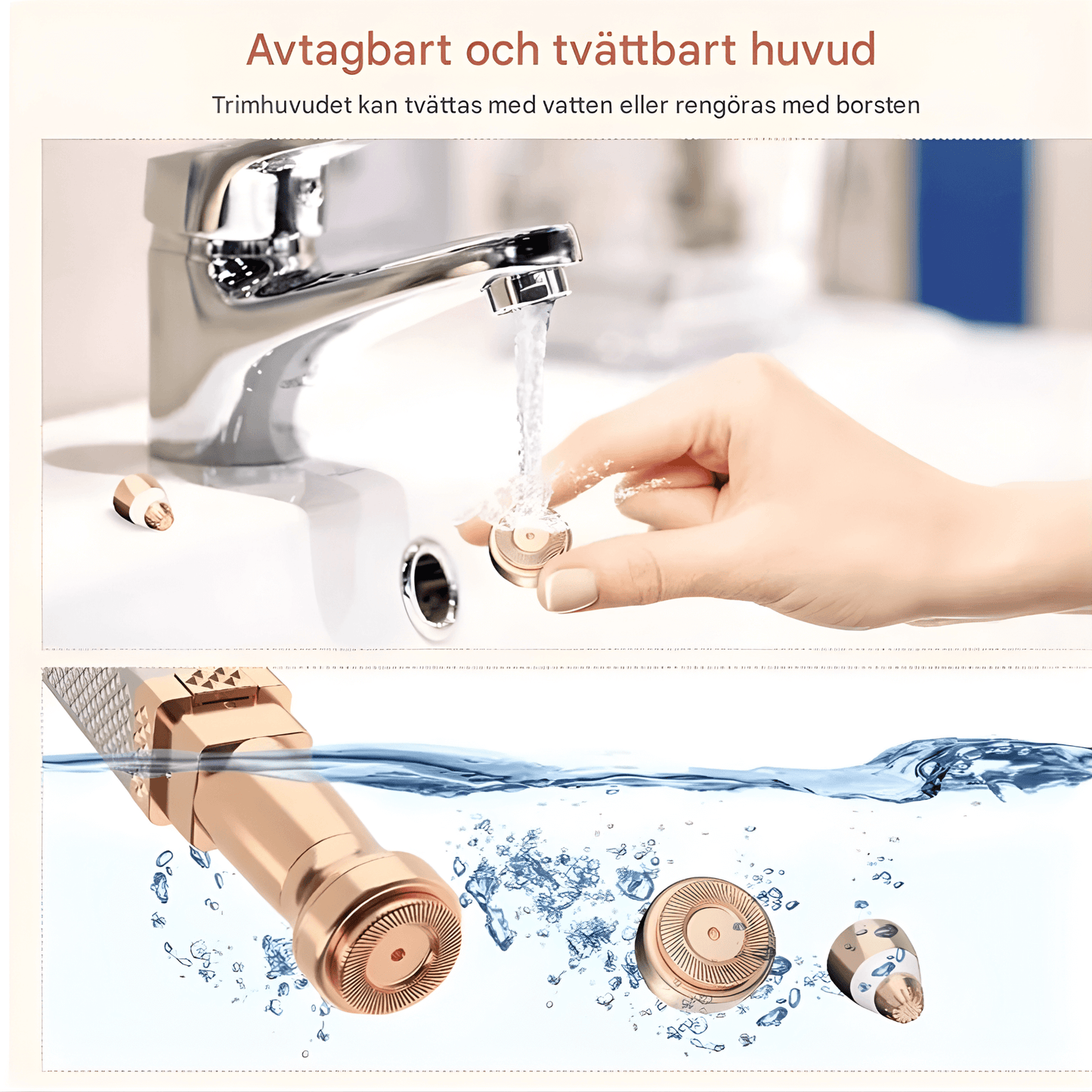 SofiGlow – 2-i-1 Elektrisk Epilator & Ansiktstrimmer för Kvinnor med Inbyggt Ljus & 18K Guldpläterat Huvud