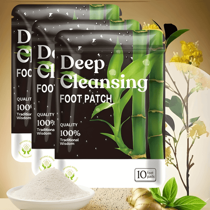 PureSole – Naturliga Detox Fotplåster med Bambuvinäger & Ingefära för Avslappning och Välmående