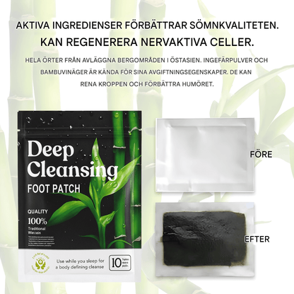 PureSole – Naturliga Detox Fotplåster med Bambuvinäger & Ingefära för Avslappning och Välmående