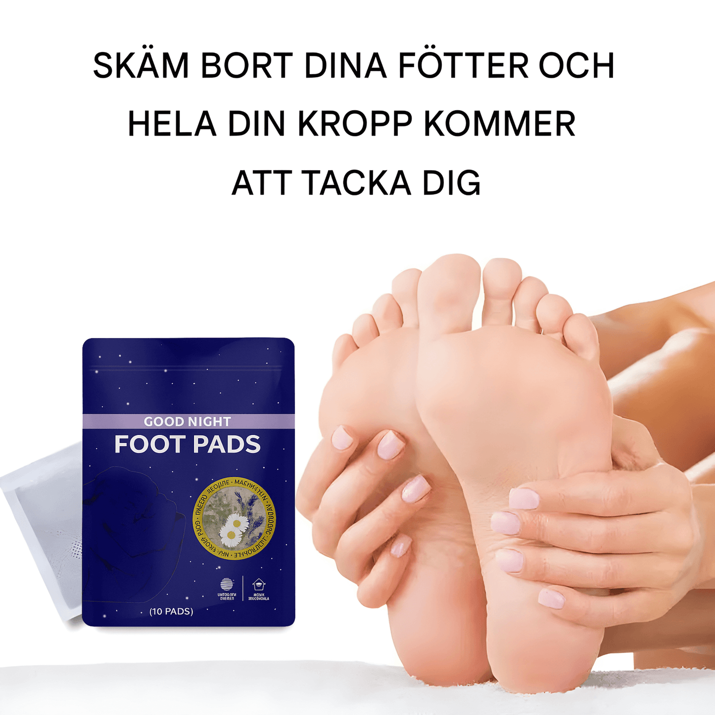 RejuvePad – Djupverkande Fotplåster med Naturliga Ingredienser för Avslappning & Nattlig Rening