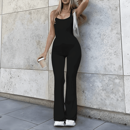 ShapeEdge – Elegant Jumpsuit med Flarebyxor & Smickrande Passform för Sommar och Kväll