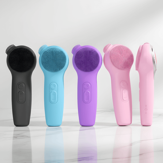 ViviGlow – Ultraljudsrengörare för Ansiktet med IPX7, Värmeläge & Ljusvård i Silikon