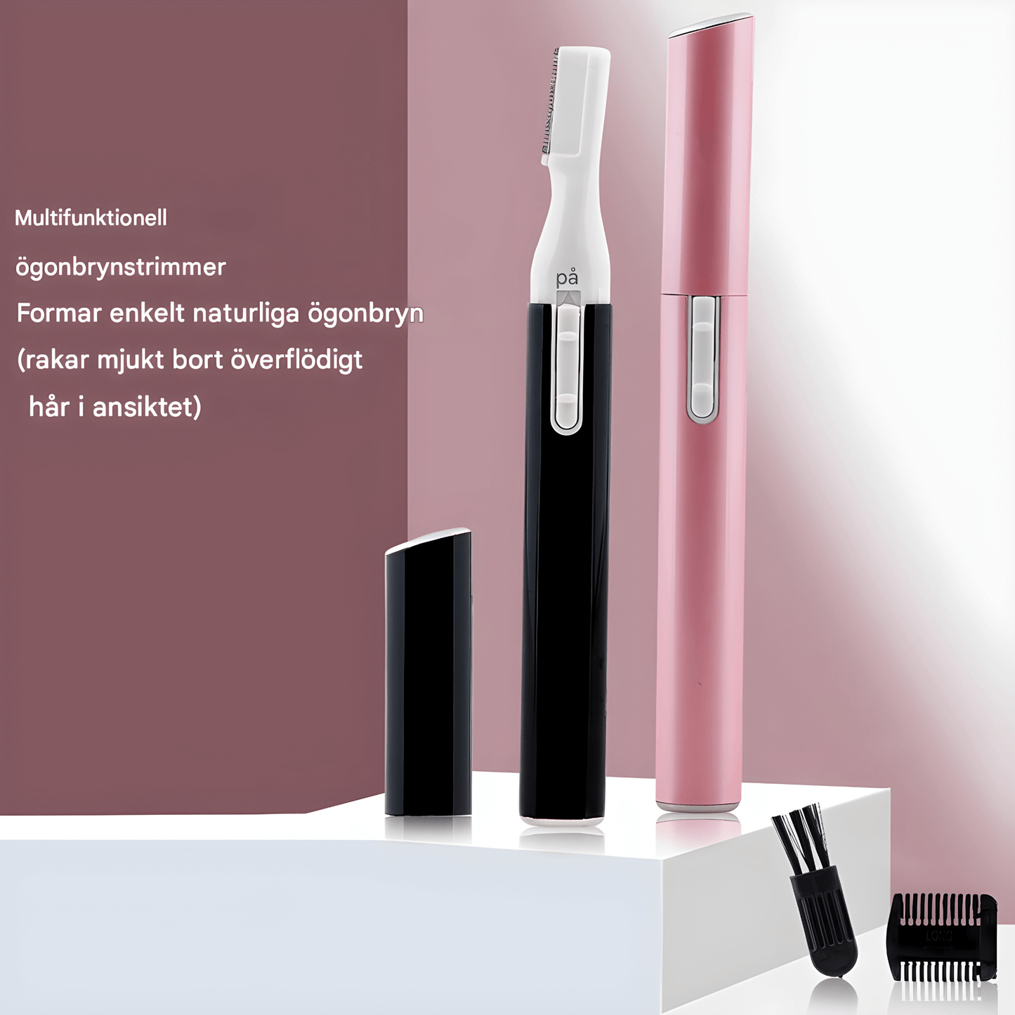 BrowEase – Elektrisk Ögonbrynstrimmer & Ansiktsrakapparat för Kvinnor med USB-Laddning