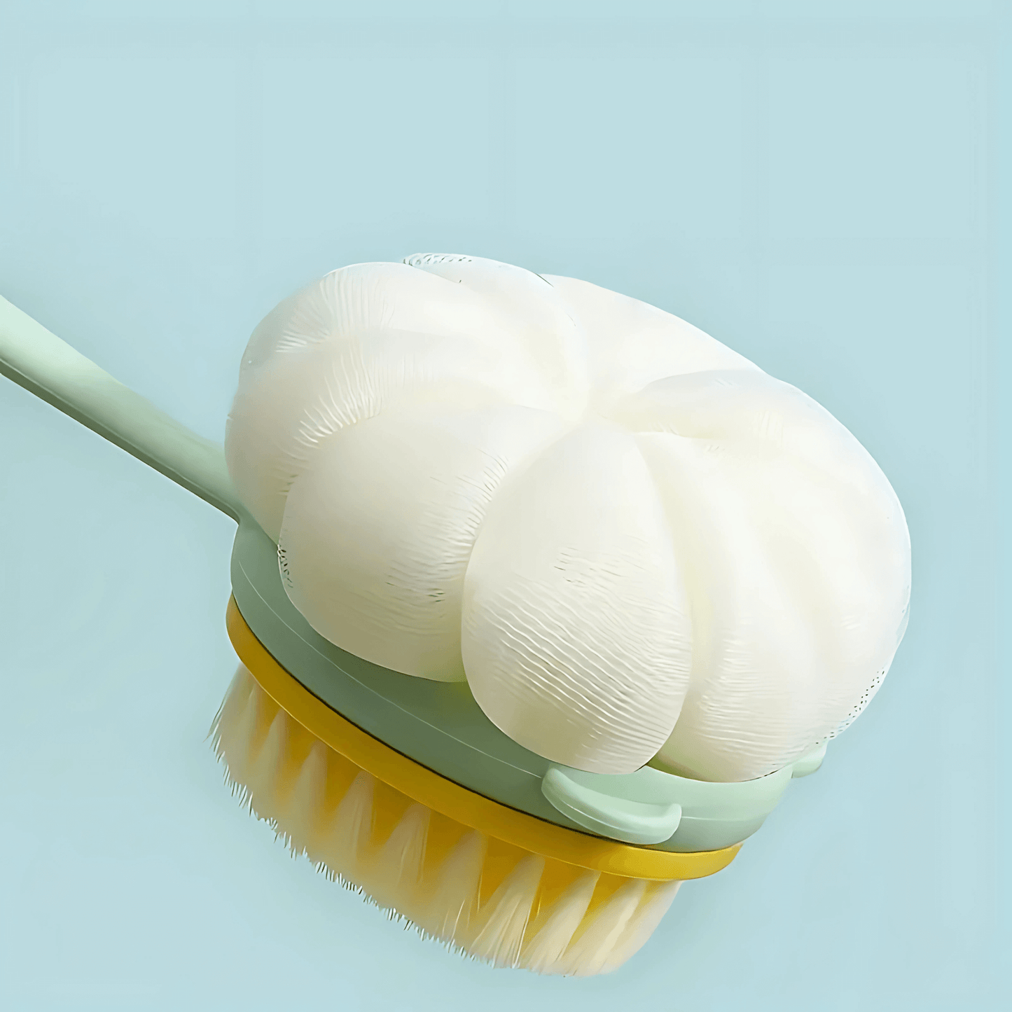 SilkScrub – Ryggborste med Långt Handtag & Dubbelsidig Mjuk Svamp för Bad och Massage