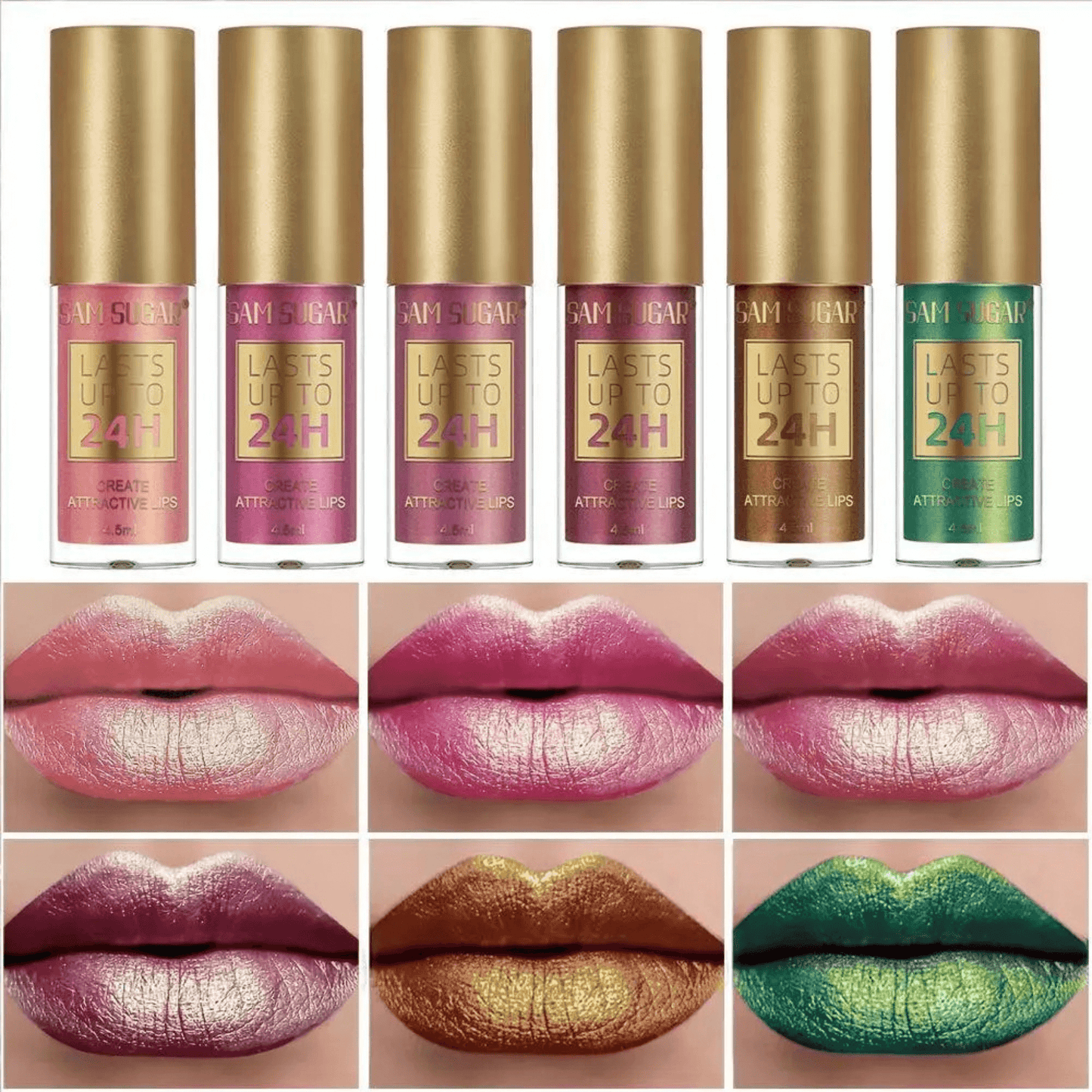 GleamGloss – Långvarig Glittrig Läppglans med Silkeslen Textur & Vattenresistens