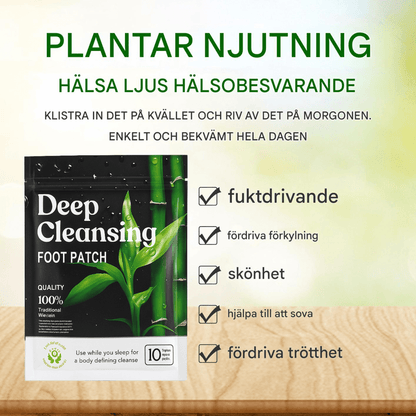 PureSole – Naturliga Detox Fotplåster med Bambuvinäger & Ingefära för Avslappning och Välmående