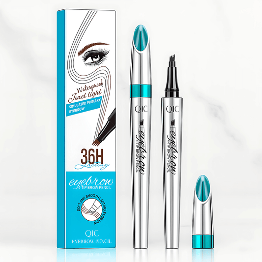 BrowSculpt – QIC 4-spiss øyenbrynspenn med naturlig microblading-effekt og vannavstøtende formel