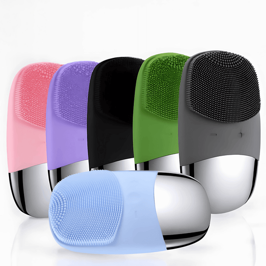 LumiBrush – Rechargeable & Portable Silicone Facial Cleansing Brush with Ultrasonic Vibration