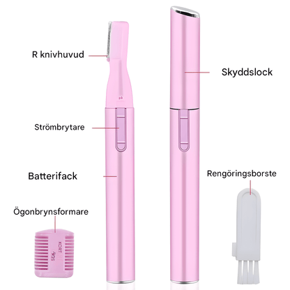 BrowEase – Elektrisk Ögonbrynstrimmer & Ansiktsrakapparat för Kvinnor med USB-Laddning
