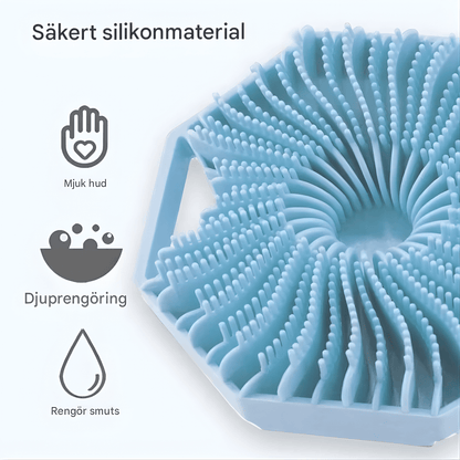 PureScrub – Silikonborste för Dusch & Kroppsrengöring med Massage- och Exfolieringseffekt