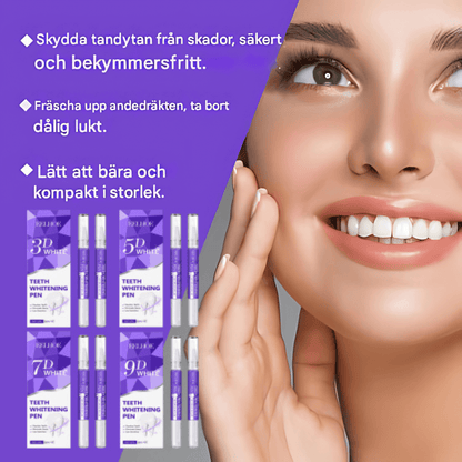 BrightLuxe – Tannblekingspen 2-pakning med mild blekingsgel og frisk myntesmak