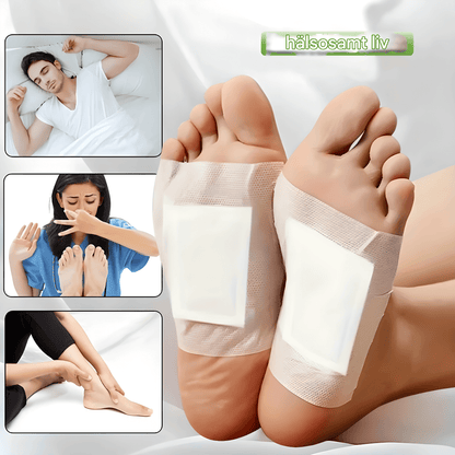 PureSole – Naturliga Detox Fotplåster med Bambuvinäger & Ingefära för Avslappning och Välmående