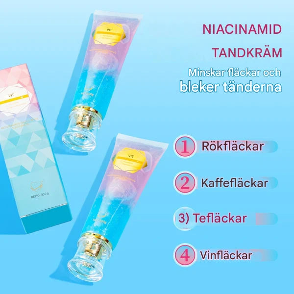 NicoSmile – Whitening Tandkräm med Niacinamid för Fräsch Andedräkt & Mjukare Känsla i Munnen