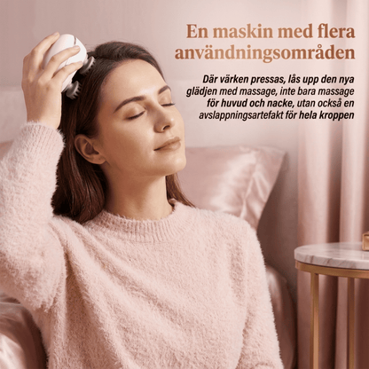 CrownPulse – Elektrisk Hårbottenmassager med 8 Infraröda Röda Ljusdioder – Hårtillväxt, Stressavlastning